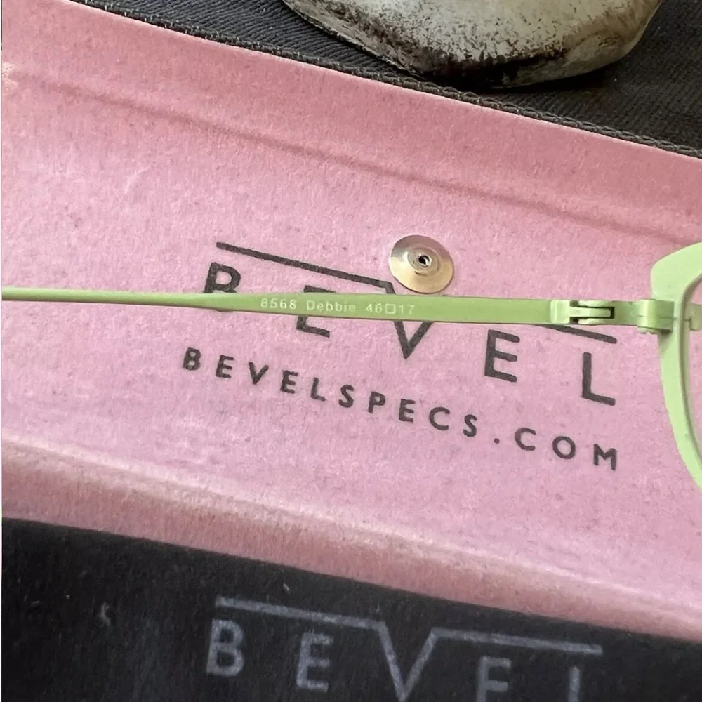 Bevel Eyeglasses Debbie sky Blue light green Frame Case Japan 46-17 Titanium GUC